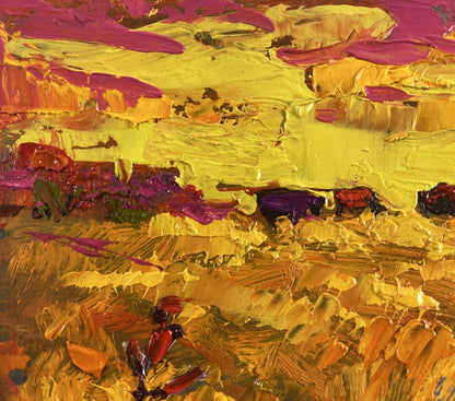 Vibrant impressionist oil painting Silence in the Pasture by Oleksiy Ivanyuk