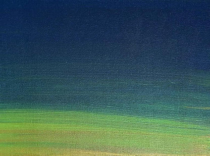 Acrylic painting Calm and focused by Olga Melezhik: navy to green gradient