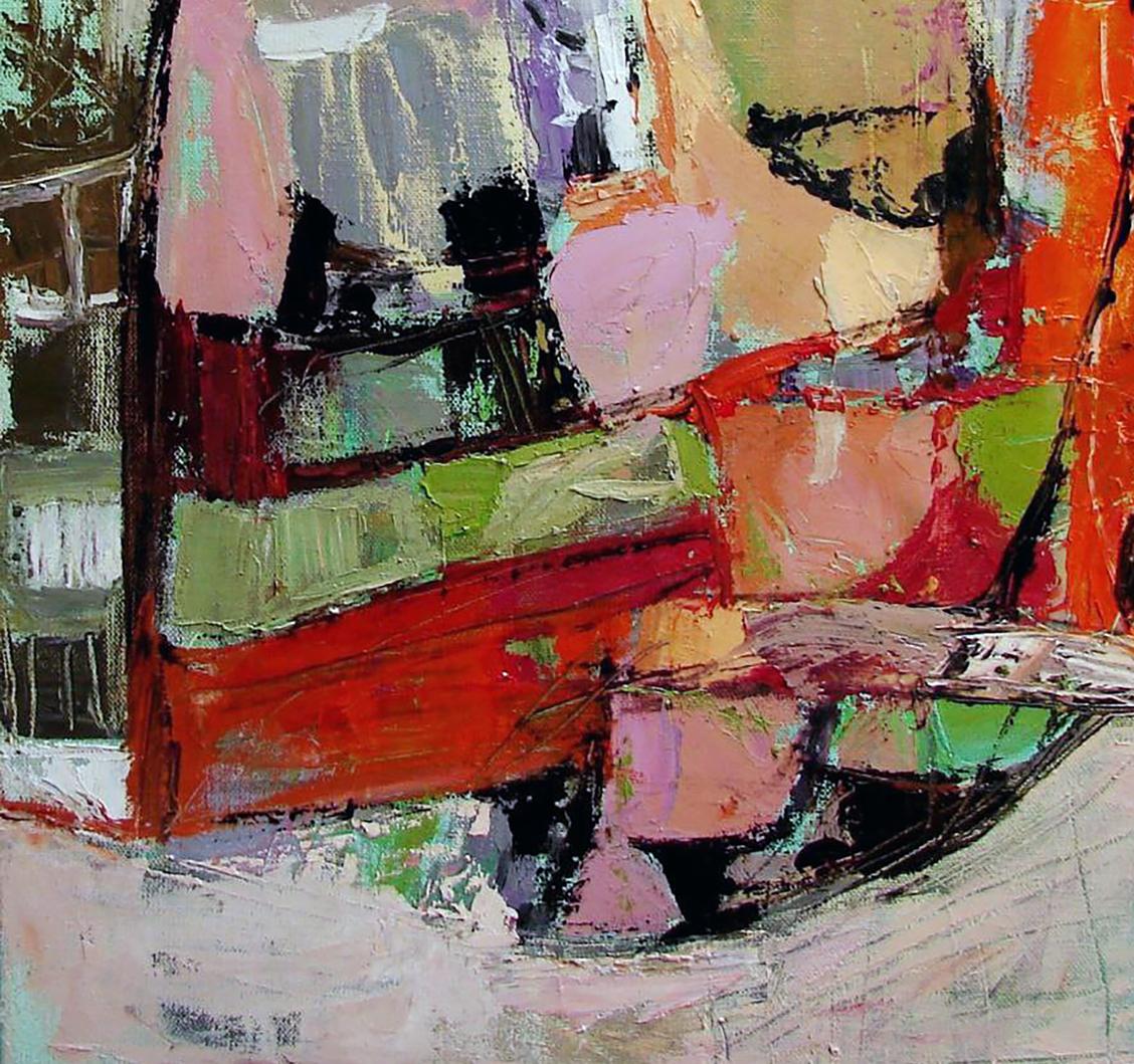 Oil painting Orange mood by Tatyana Shulyak with bold textured strokes