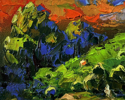 Vibrant impressionist Summer forest zone oil painting by Oleksiy Ivanyuk