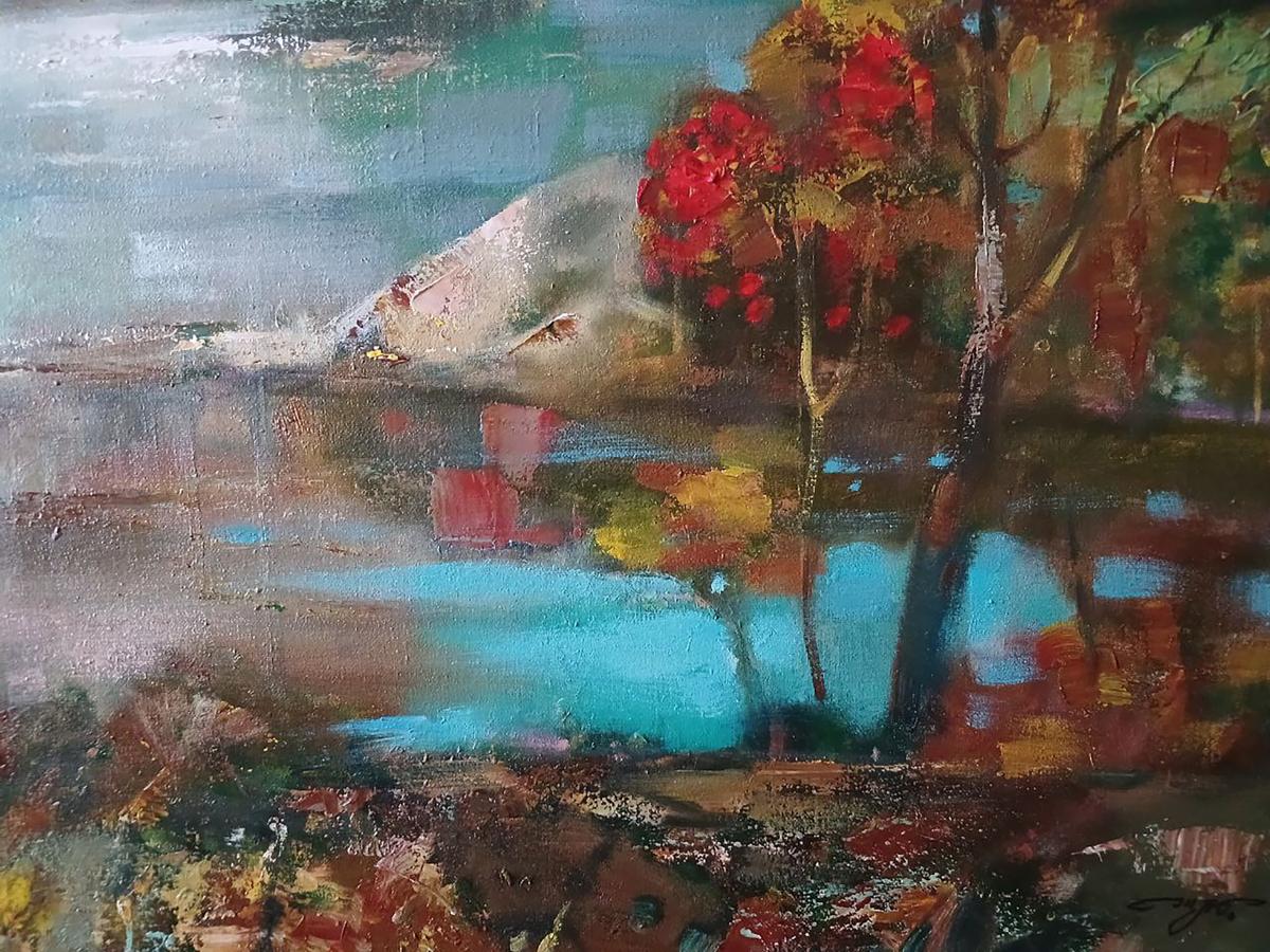 Oil painting Autumn twilight Anatoly Tarabanov