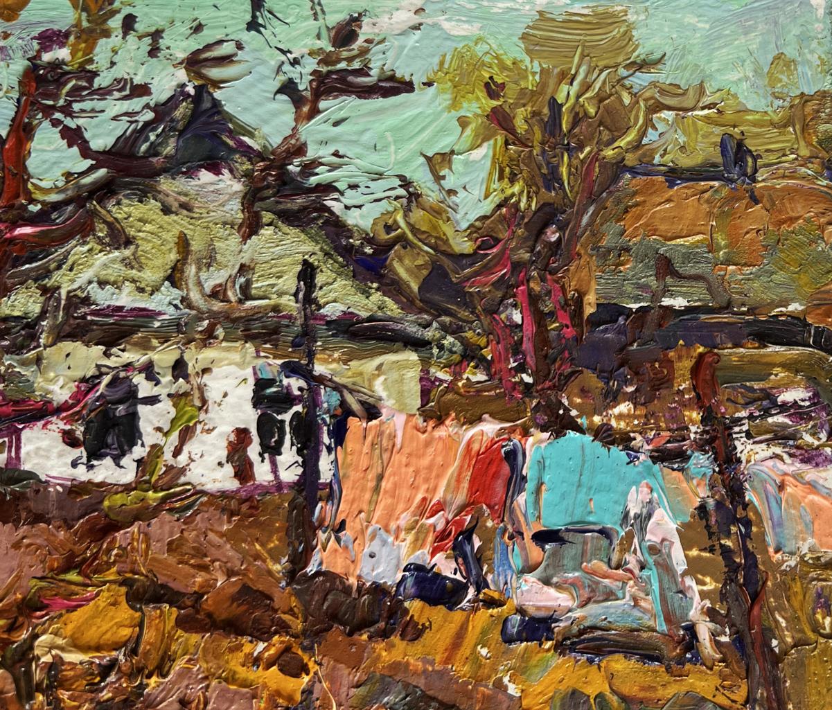 Oil painting Village with the approach of spring by Oksana Ivanyuk