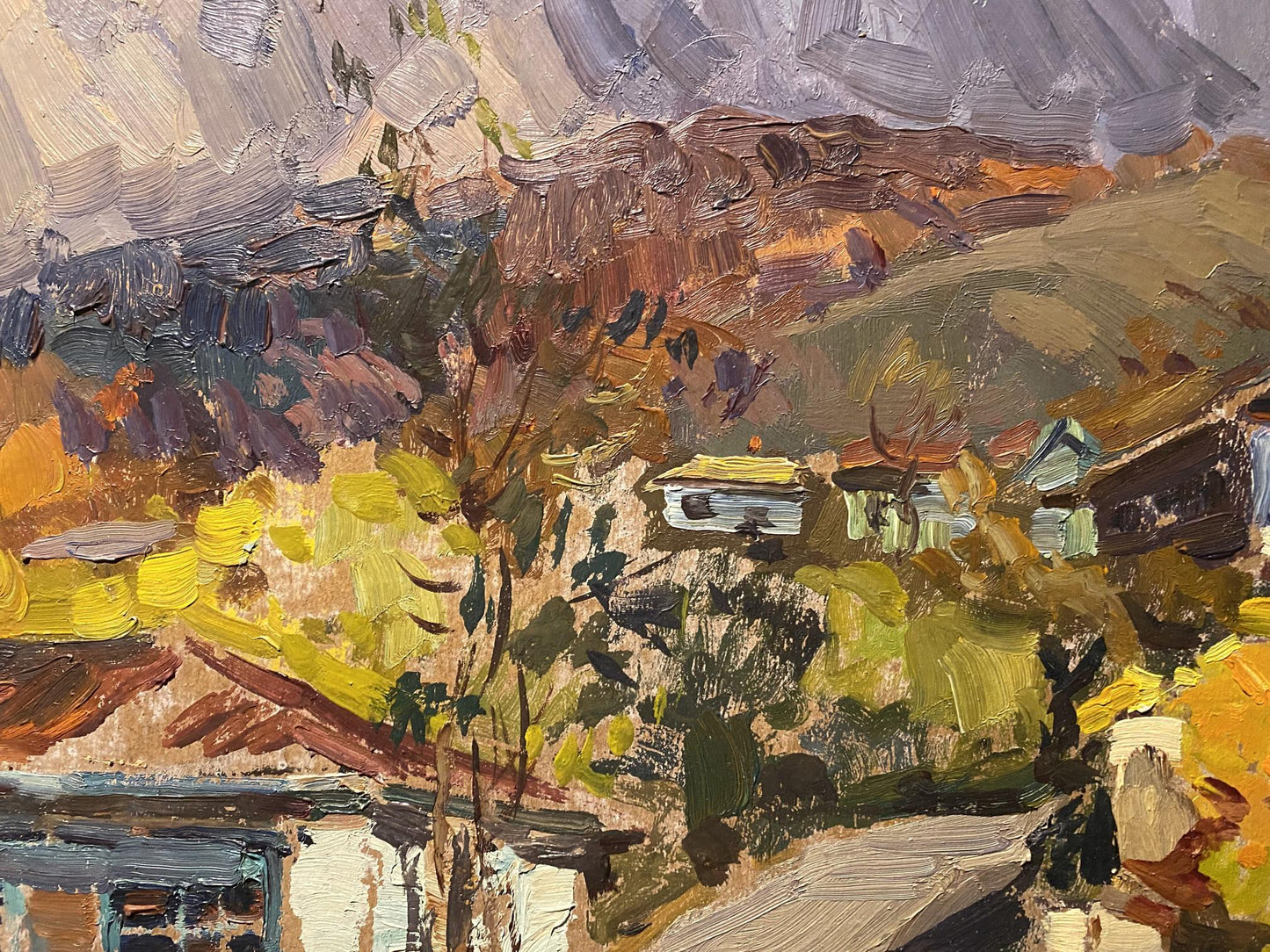 Impressionistic oil painting of Bakhchisarai street by Mikhail Kobylenkov