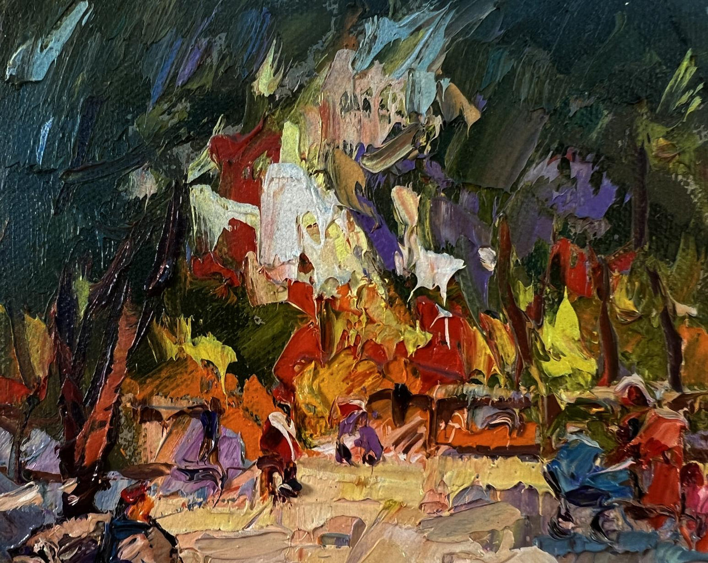 Vibrant impressionist oil painting On a walk in the park by Oleksiy Ivanyuk