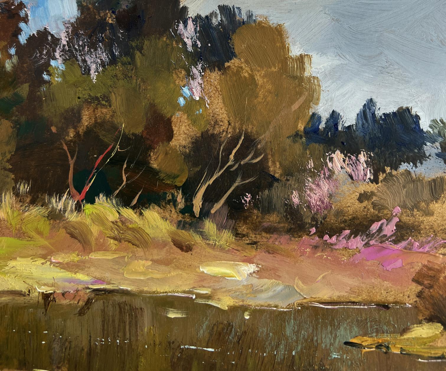Impressionistic oil painting Preparing for a boat trip by Yuriy Suprunchuk