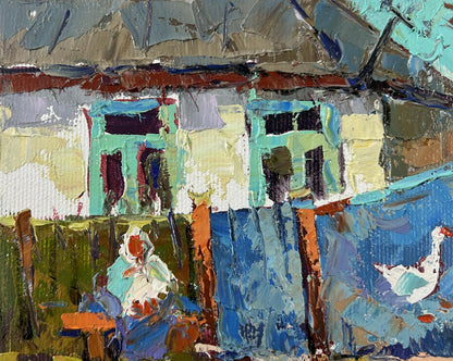 Vibrant impressionist oil painting Silence of Waiting by Oksana Ivanyuk