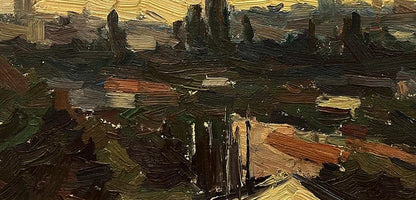 Impressionistic oil painting Evening Etude by Kravets Oleg