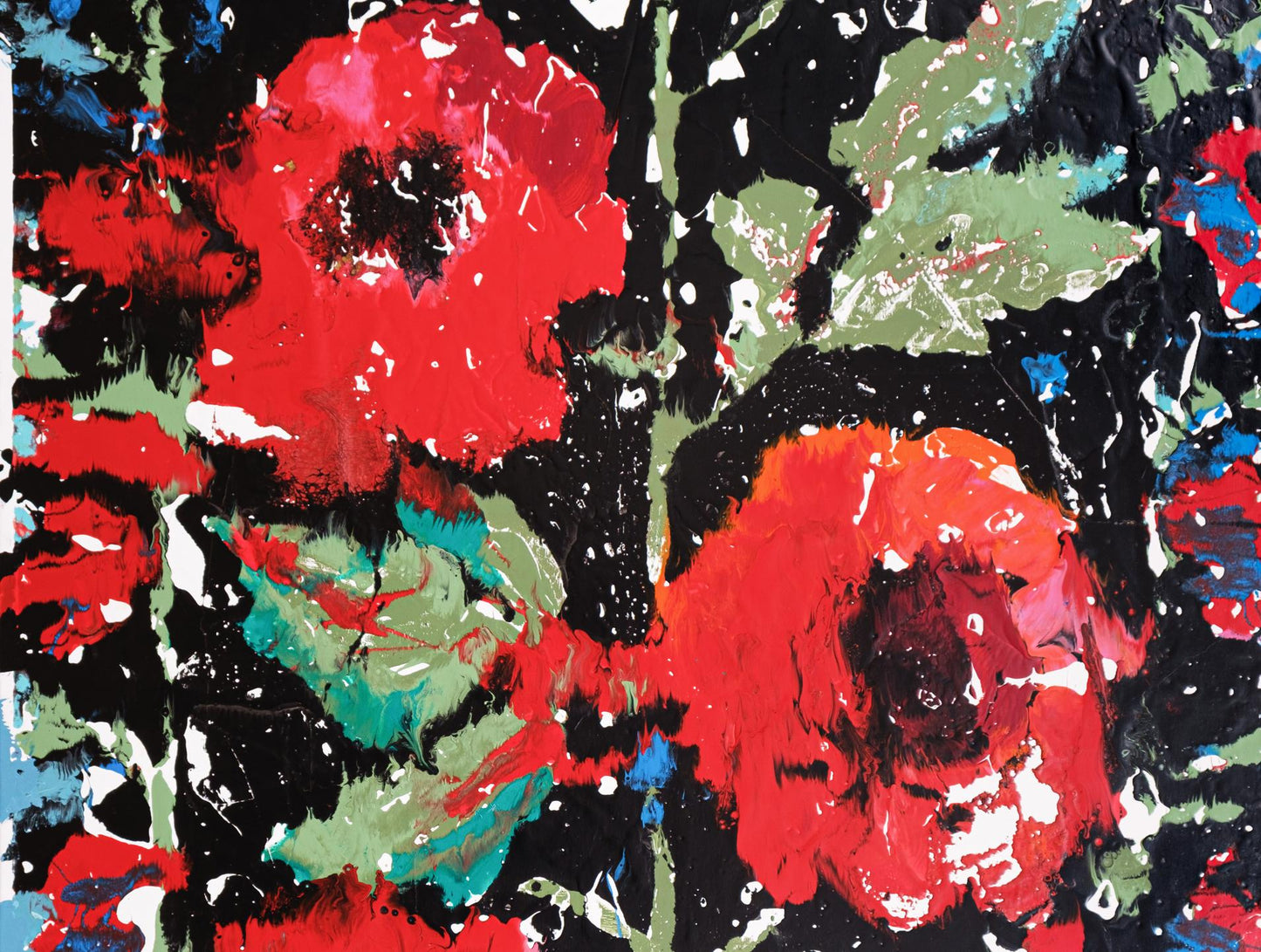 Oil painting Memory of good by Natalia Korf-Ivaniuk: vibrant red poppies