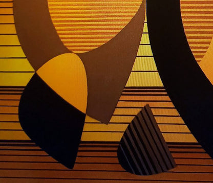 Oil painting Resonance of shapes by Alexander Strashevich, abstract geometric art