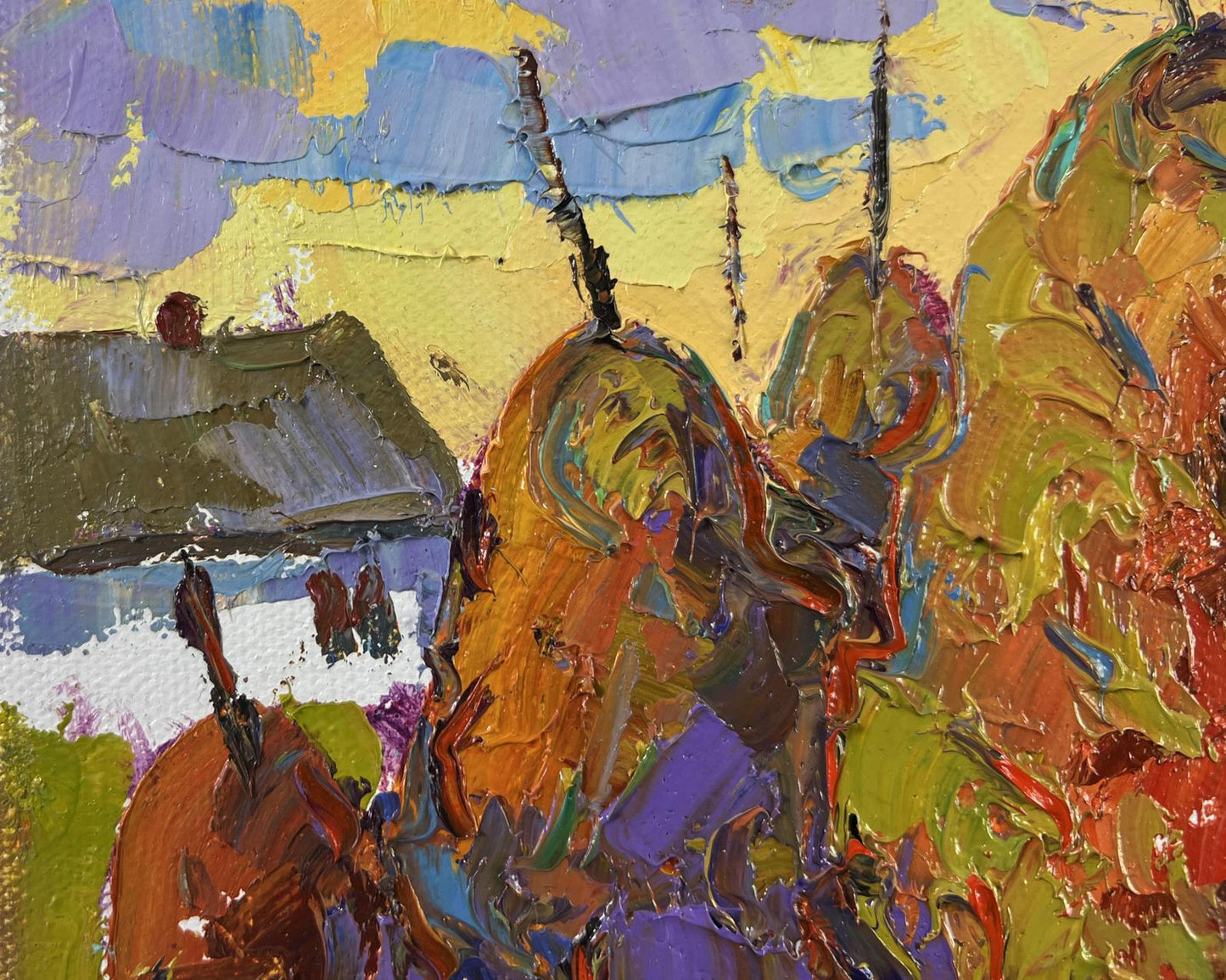 Vibrant impressionist oil painting When the light fades by Oksana Ivanyuk