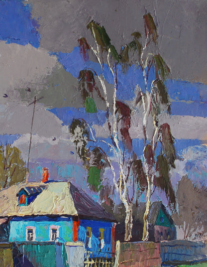 Oil painting Spring in the city of Divination by Egor Shvachunov
