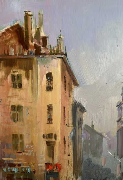 Oil painting of Venetian city walking tour by Yuriy Suprunchuk
