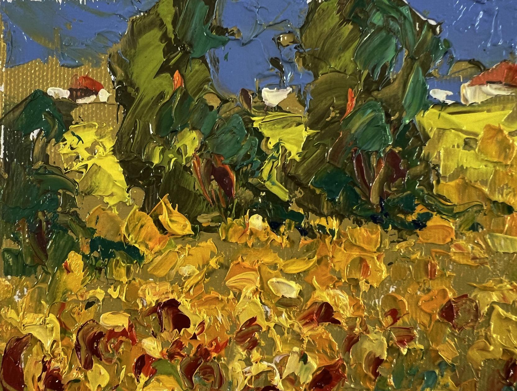 Vibrant impressionist oil painting Flowers of the Sun by Oleksiy Ivanyuk