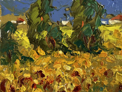 Vibrant impressionist oil painting Flowers of the Sun by Oleksiy Ivanyuk
