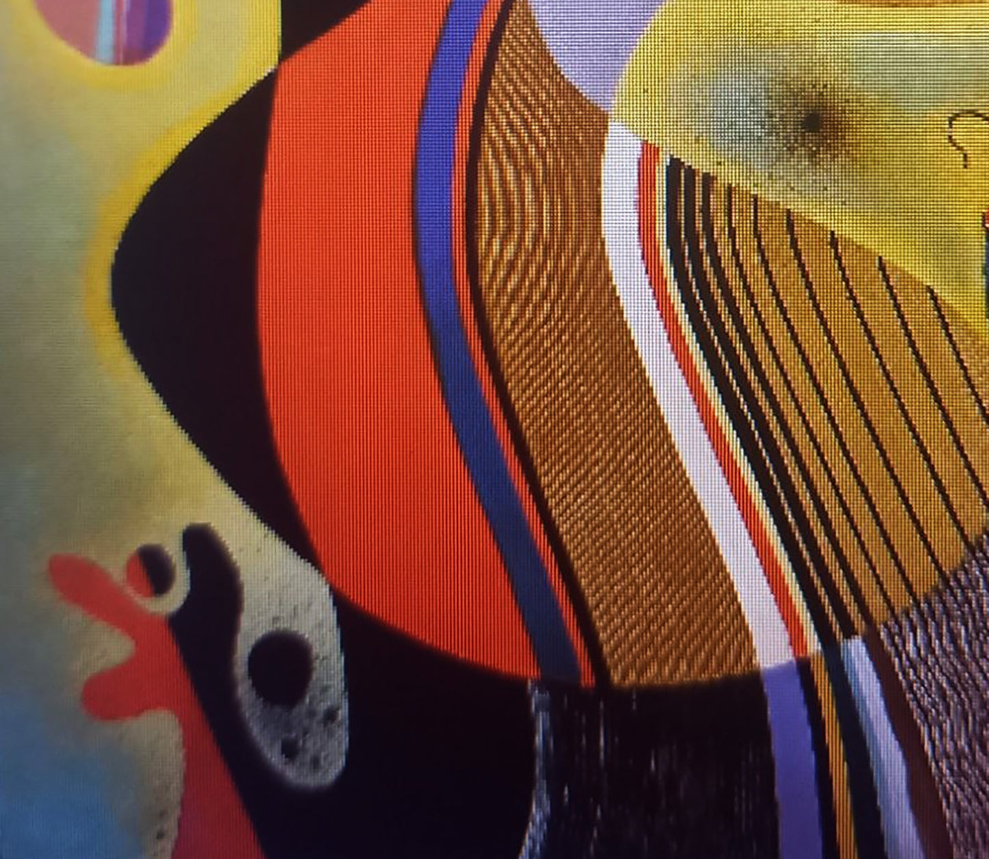 Oil painting Snail by Alexander Strashevich with orange black gold stripes