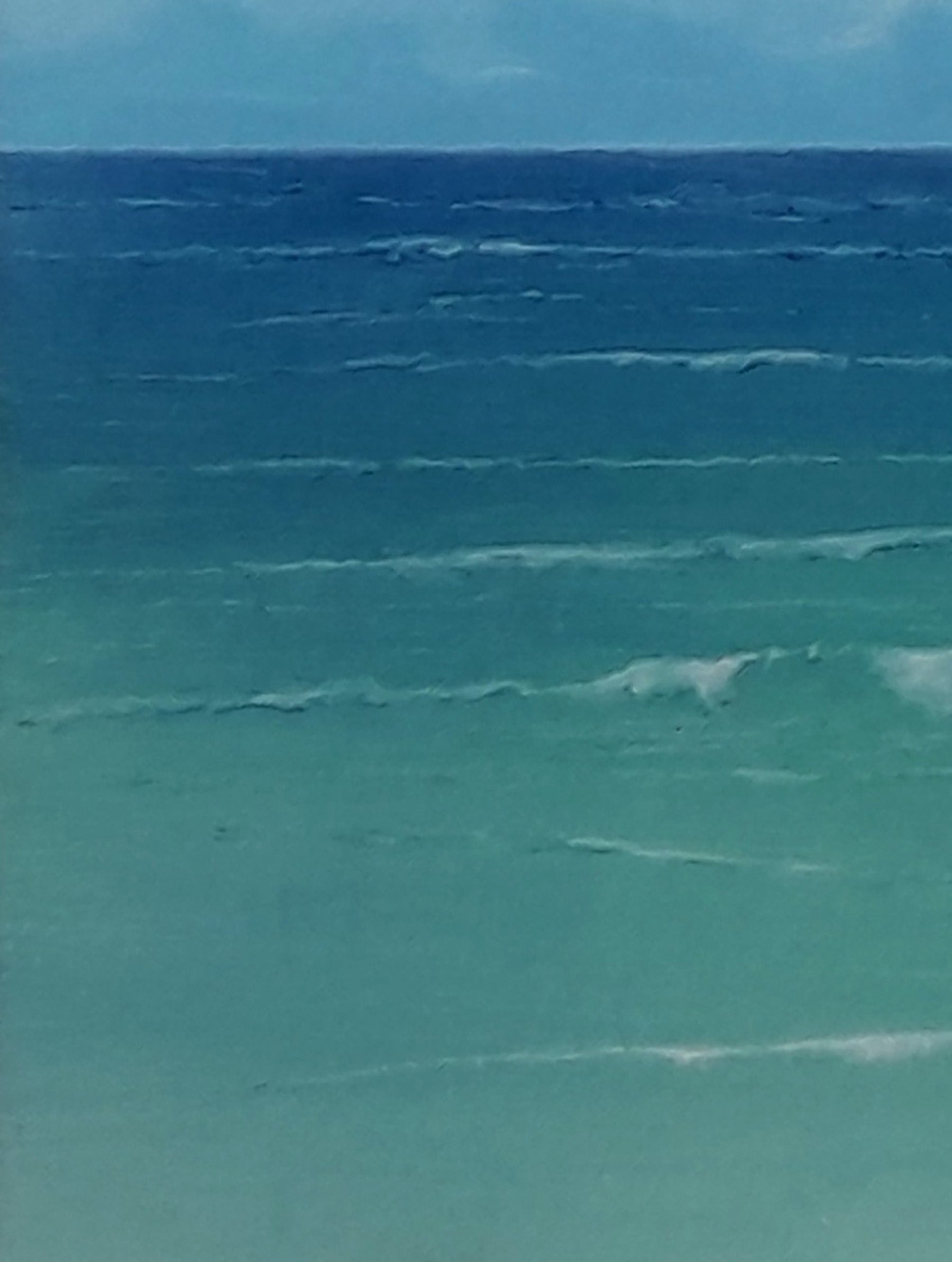 Calming turquoise ocean waves by Vasily Korkishko oil painting