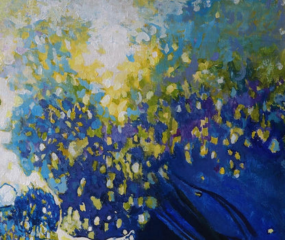 Acrylic painting Lone swimmer Anatoly Varvarov