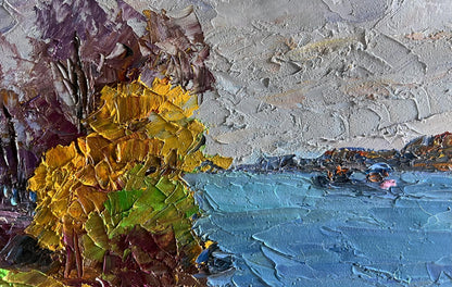 Oil painting Evening after a thunderstorm by Boris Serdyuk, vibrant foliage