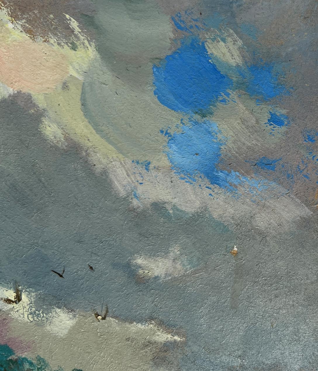 Abstract oil painting The sky over the village was overcast by Yuriy Suprunchuk