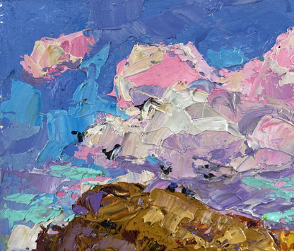 Vibrant impressionist oil painting The sun touches the ground by Oleksiy Ivanyuk