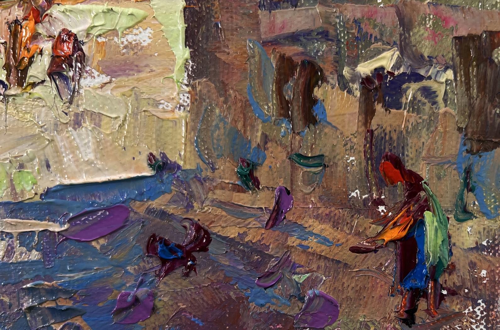 Oil painting The city wakes up in the fresh air by Oleksiy Ivanyuk