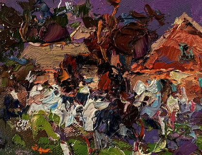 Vibrant Spring in the village oil painting by Oksana Ivanyuk