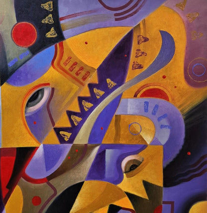 Oil painting The crushing abstraction of Drakkar by Sergiy Voichenko