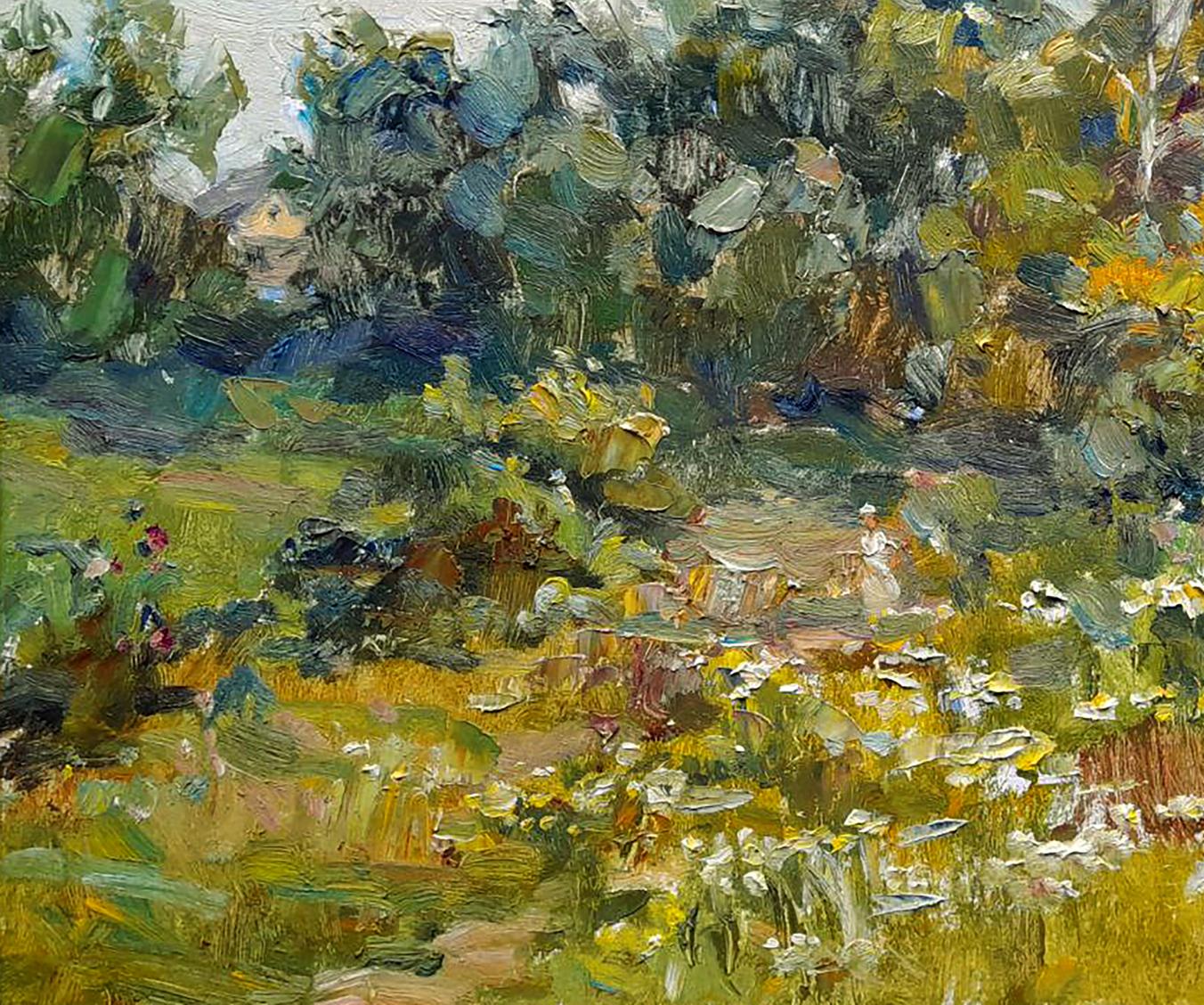 Oi painting Summer calm by Ivan Kovalenko impressionistic landscape