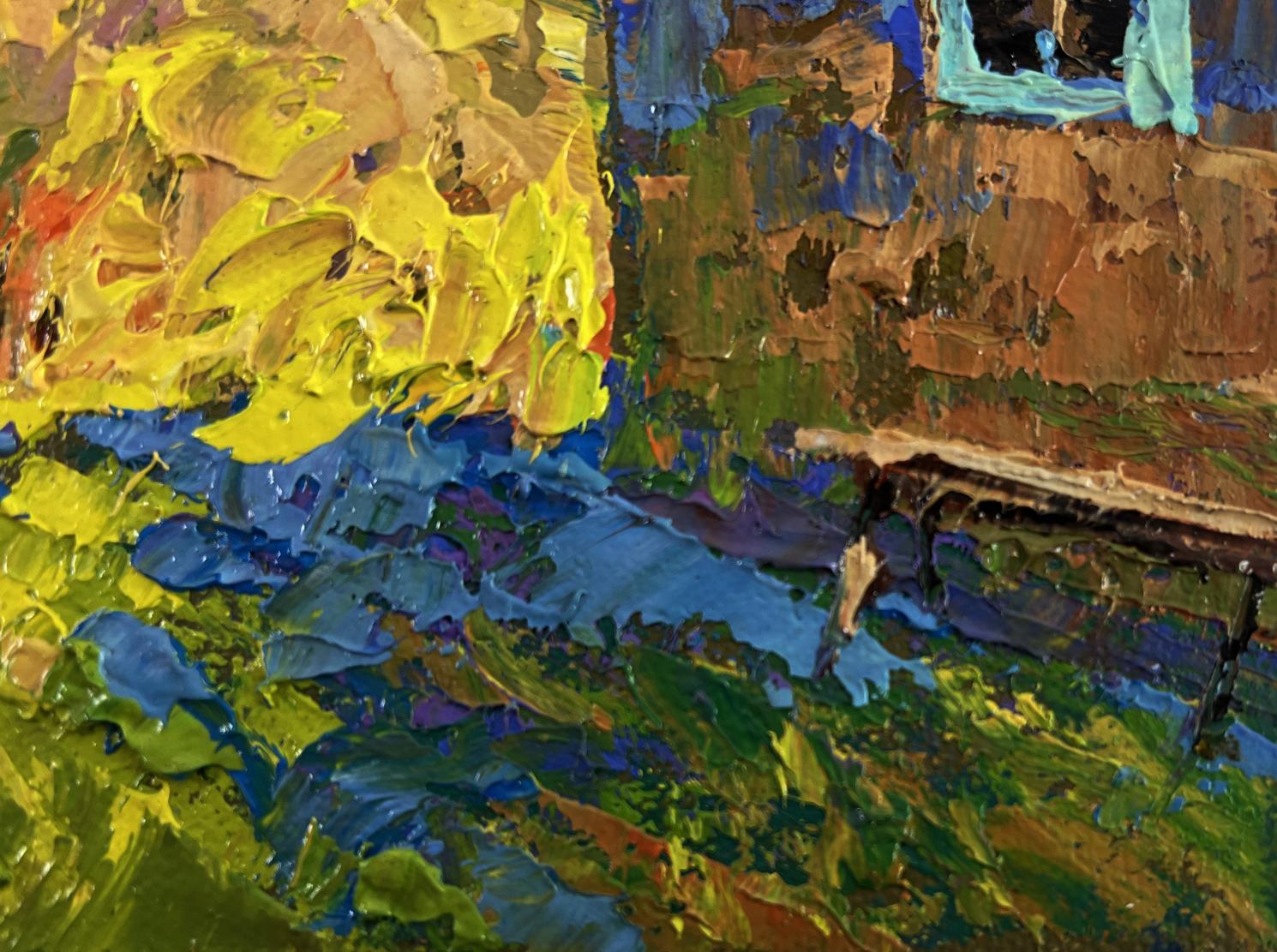 Vibrant impressionist oil painting The sun in the field by Oleksiy Ivanyuk