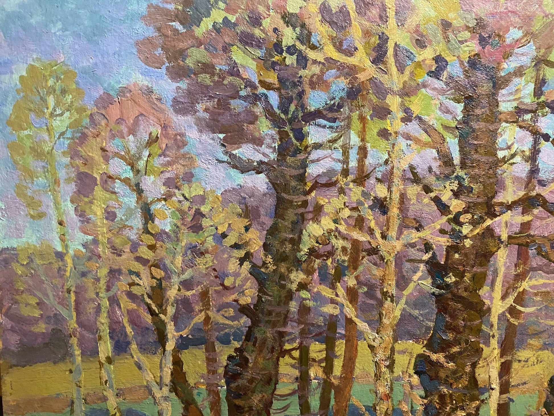 Oil painting Evening in the spring forest by Grigoriy Ruban