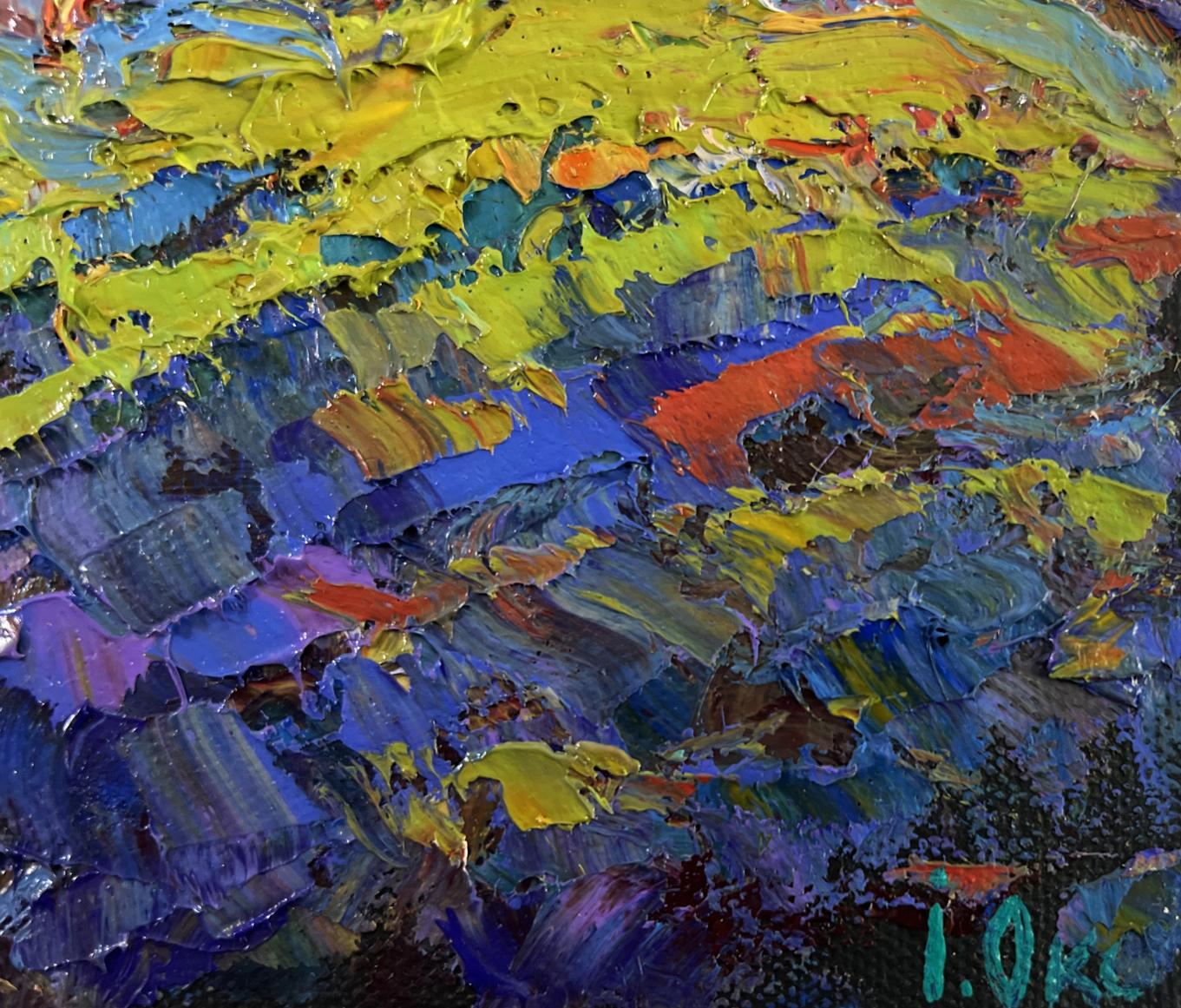 Vibrant impressionist oil painting The wind whispers between the stones by Oksana Ivanyuk