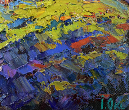 Vibrant impressionist oil painting The wind whispers between the stones by Oksana Ivanyuk