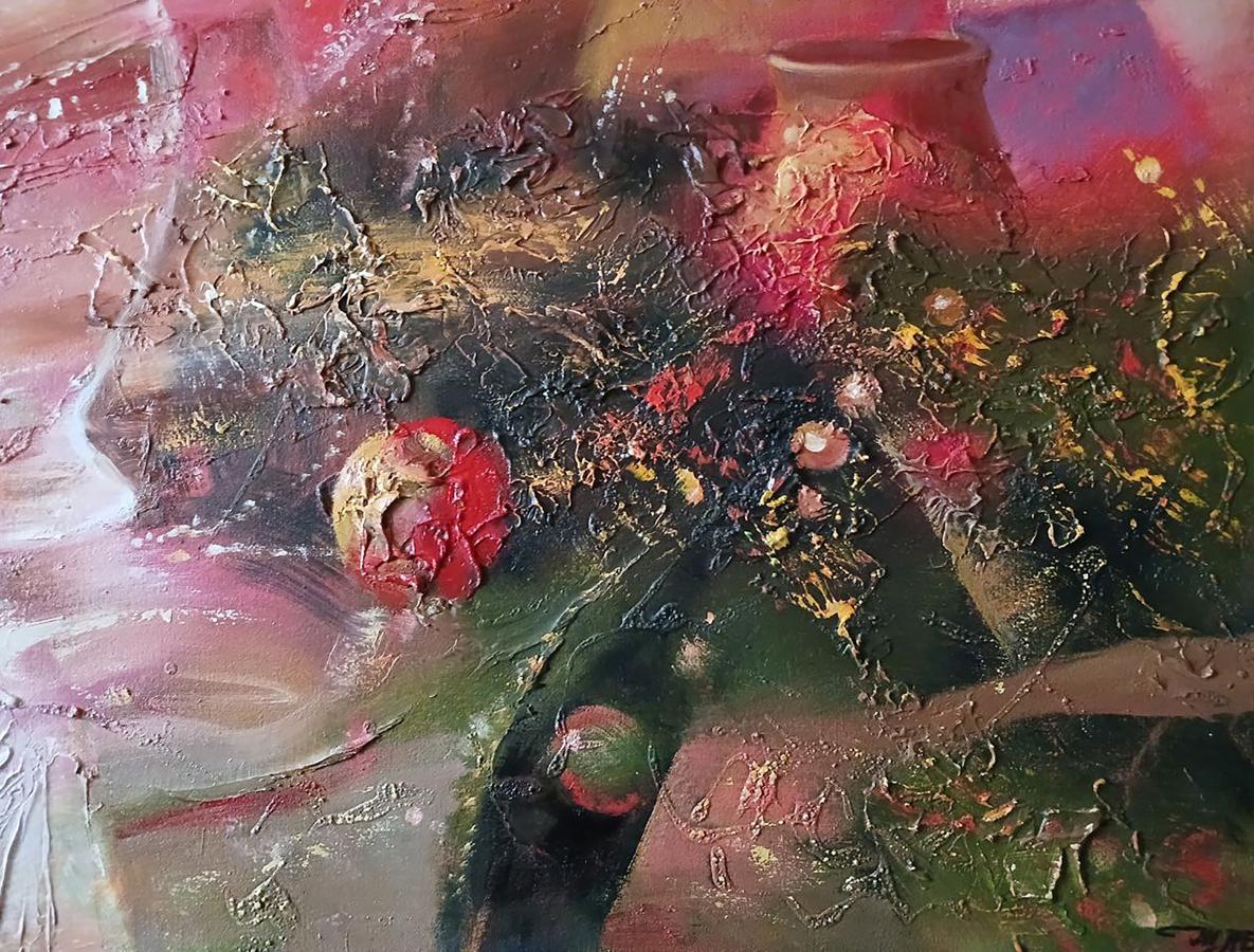 Abstract oil painting Still life on a chic table Anatoly Tarabanov