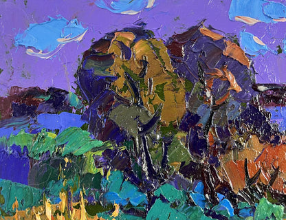 Vibrant impressionist oil painting In the Evening by the River by Oleksiy Ivanyuk