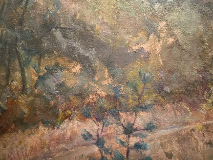 Oil painting Autumn Day by Mikhail Todorov textured forest scene