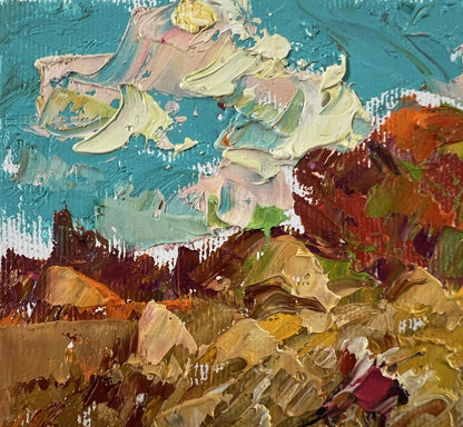 Vibrant impressionist oil painting Daytime haymaking by Oleksiy Ivanyuk