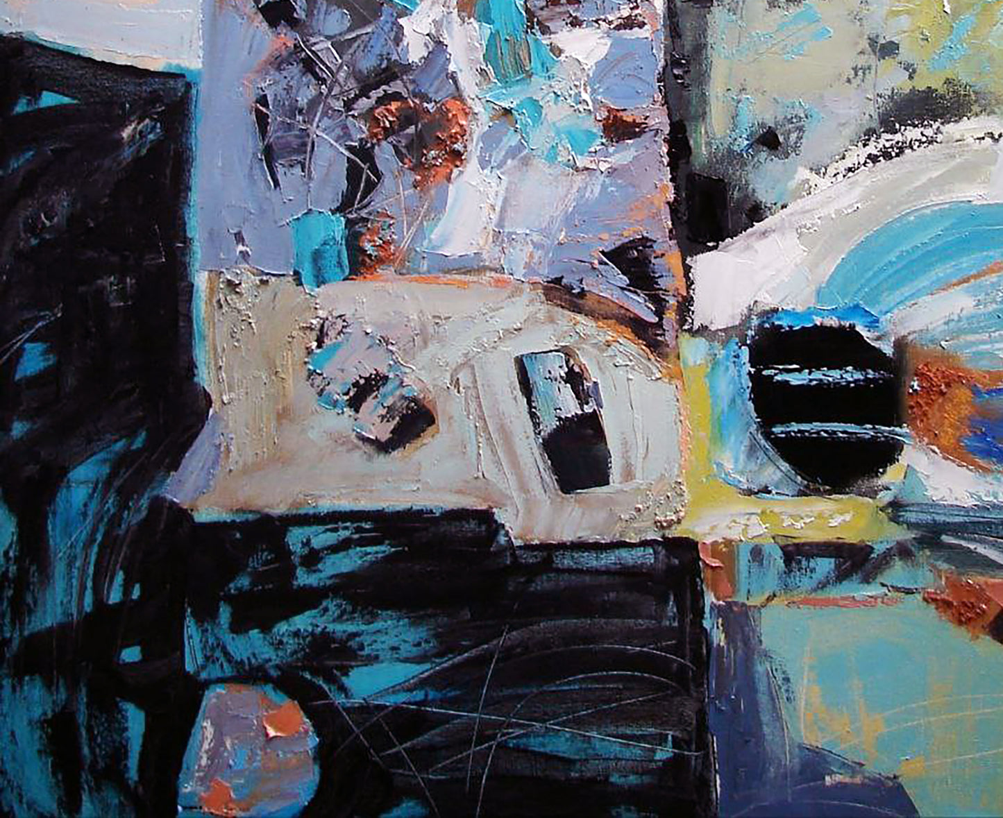 Abstract expressionist oil painting of butterfly wing by Tatyana Shulyak