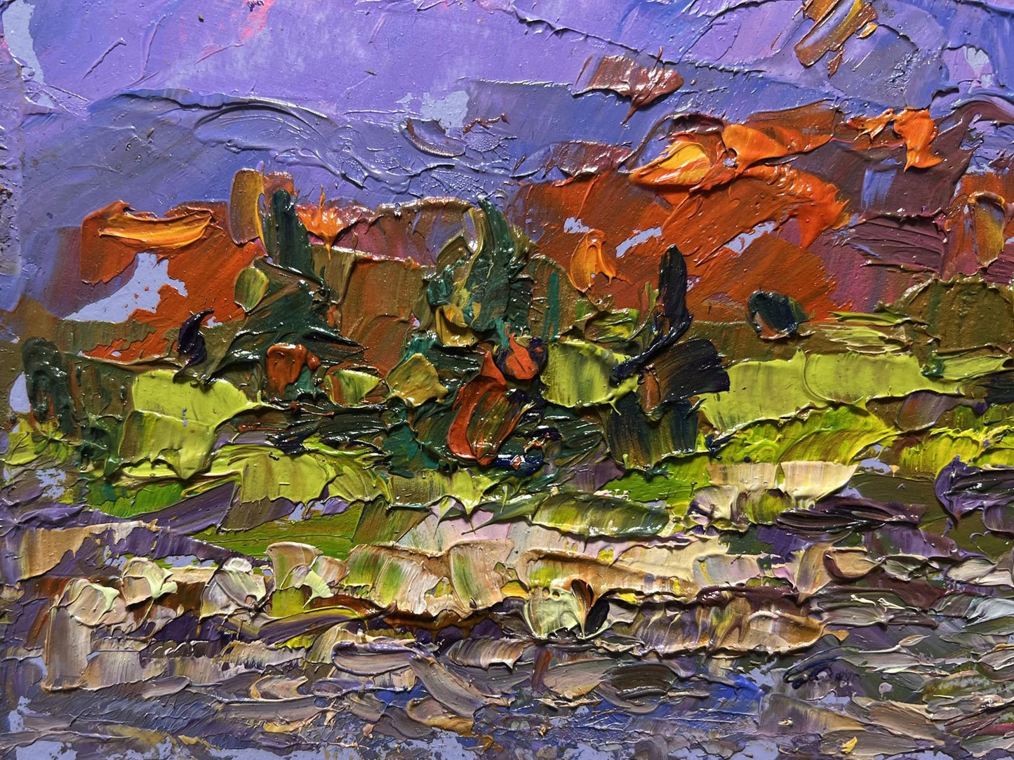 Vibrant impressionist oil painting Fresh mountain stream by Oleksiy Ivanyuk