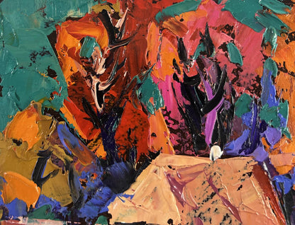 Vibrant Autumn is knocking on the windows oil painting by Oleksiy Ivanyuk