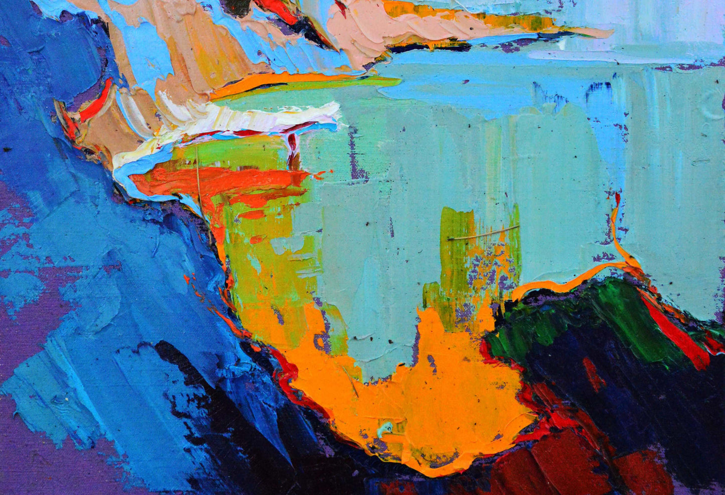 Vibrant Evening Seashore oil painting by Natalia Korf-Ivaniuk