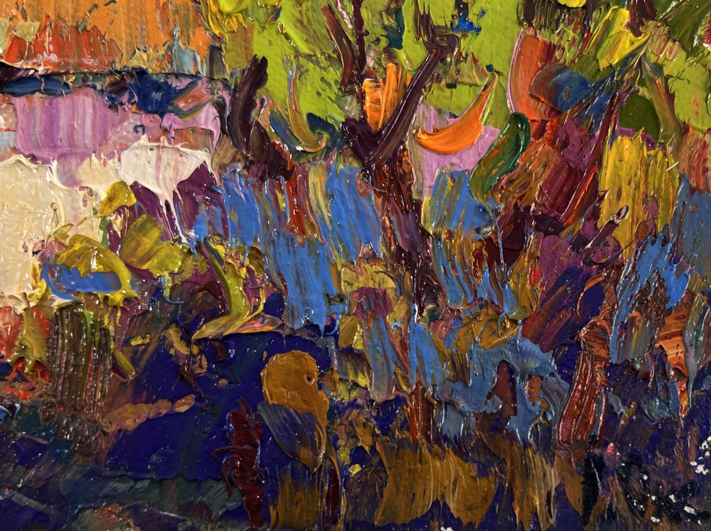 Vibrant impressionist oil painting Hope breaks through the clouds by Oleksiy Ivanyuk