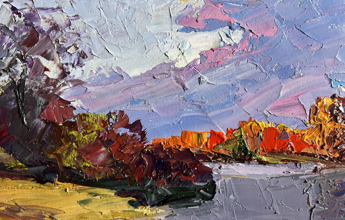Oil painting The beauty of an autumn evening by Boris Serdyuk
