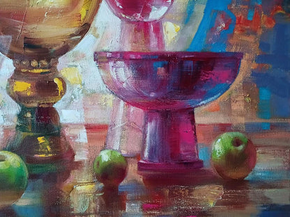 Abstract oil painting Flower Vases Anatoly Tarabanov