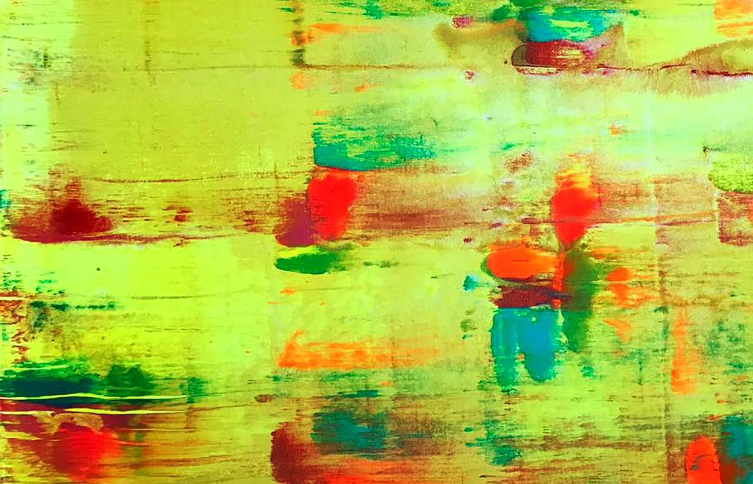 Vibrant acrylic painting What Color is Yellow by Olga Melezhik