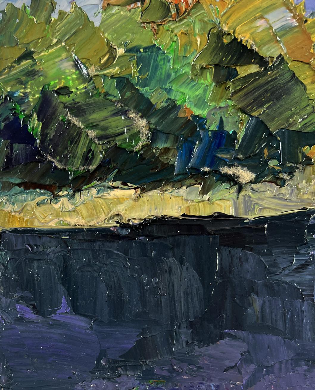 Impasto oil painting A moment before the first drop of rain by Boris Serdyuk