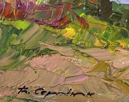 Vibrant impressionist oil painting September calm by Boris Serdyuk