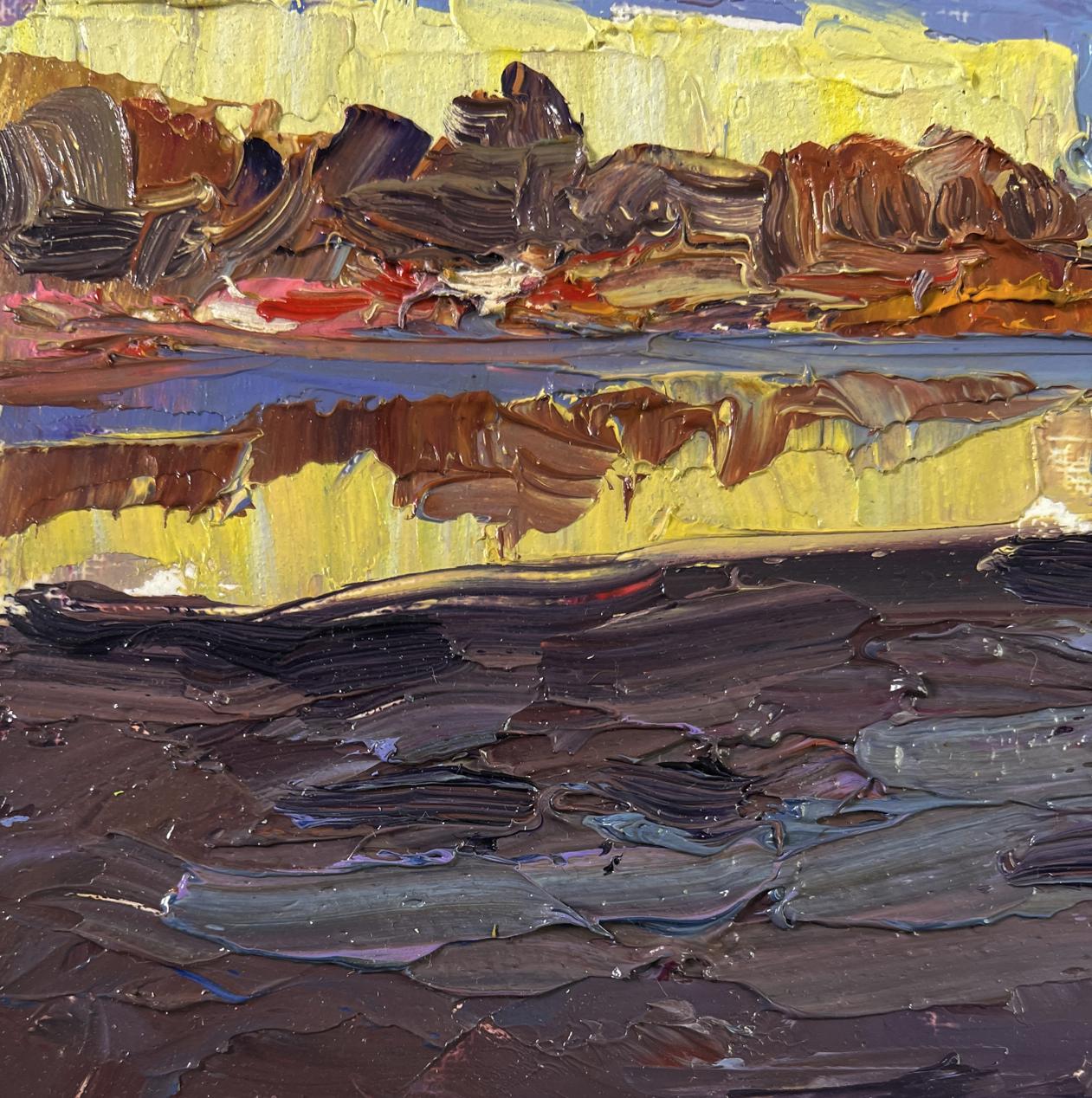 Impasto oil painting Autumn September Days by Boris Serdyuk landscape