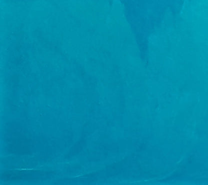 Solid teal plastic sheet for Vasily Korkishko sea oil painting