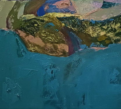 Abstract oil painting Silence that hides untold histories by Tatyana Shulyak