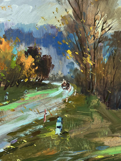 Oil painting Autumn weather in the forest by Yuriy Suprunchuk